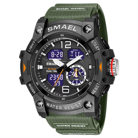 Dual Time Men Watches 50m Waterproof Military Watches-JW00790-Veeddydropshipping