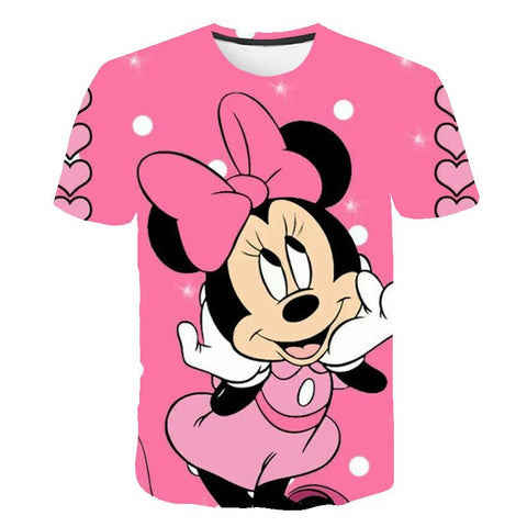 Kawaii TShirts 3D Print Disney Mickey Mouse Kids T Shirt Summer Fashion-TB01174-Veeddydropshipping