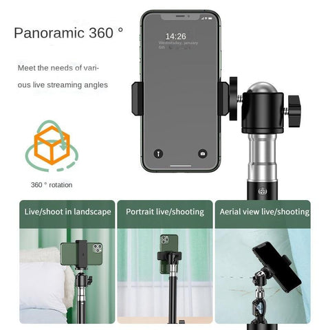 Mobile Phone Live Bracket Tripod Desktop Ground Lighting Lamp -CE00499-Veeddydropshipping