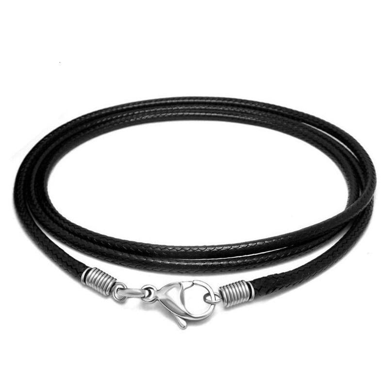 Leather Chain Necklace Handmade Braid Rope Long Necklace -JW01274-Veeddydropshipping