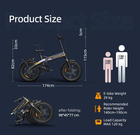 A20F XE Electric Bike 20*4.0Inch Fat Tire Off Road Ebike 250W 36V 10.4Ah Powerful -OS00946-Veeddydropshipping