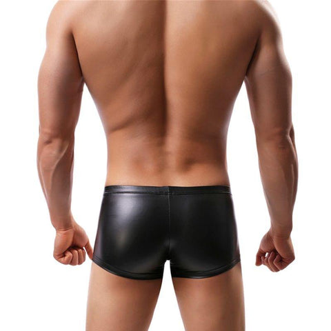 Underpants Sexy Mens Faux leather PU Underwear Penis Pouch-MF01427-Veeddydropshipping