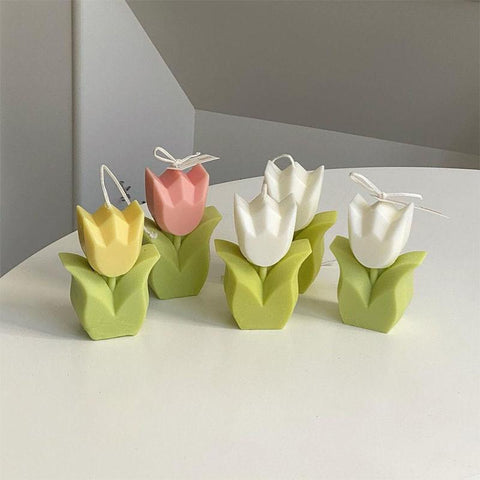 Tulip Scented Candles Home Decoration-HA00385-Veeddydropshipping