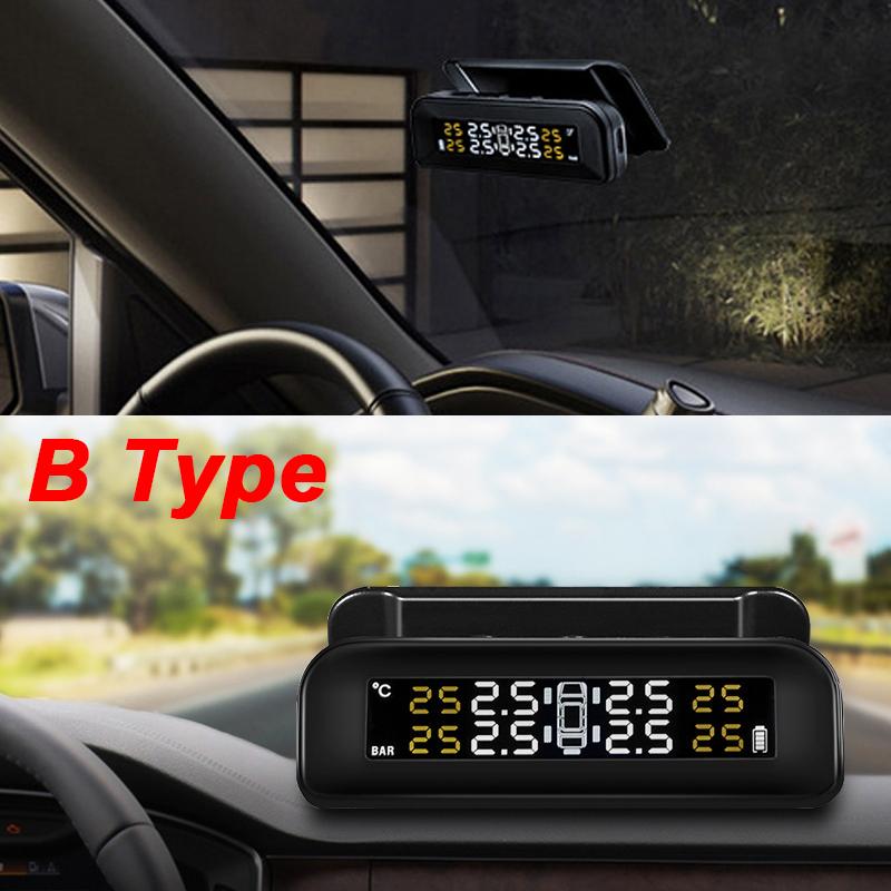 Car TPMS Tyre Pressure Monitoring System Solar Power Digital LCD Display-AM00142-Veeddydropshipping