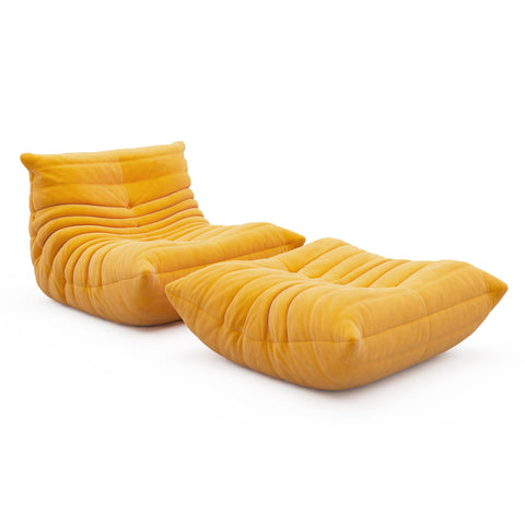 Oversized Armless Fireside Floor Lounge Chair-HA01731-Veeddydropshipping