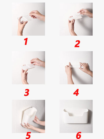 Wall Hanging Storage Box Bathroom Cosmetics Organizer-HA00876-Veeddydropshipping