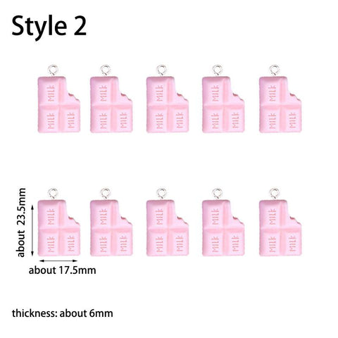 Chocolate Milk Resin Charms Pendants for DIY Jewelry Making Earring -JW01637-Veeddydropshipping