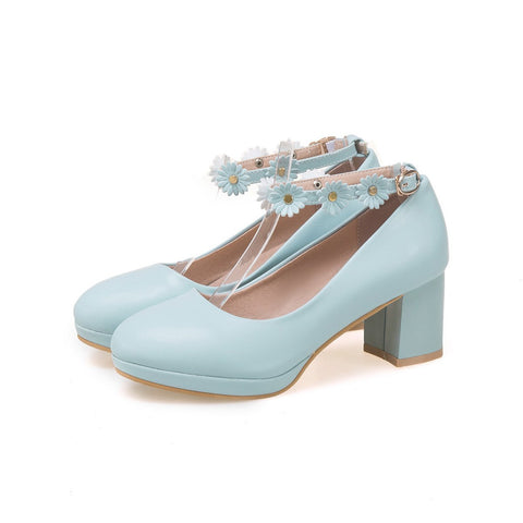 Children Girls High heel Shoes Kids Princess Sandals Fashion Flowers-TB00151-Veeddydropshipping