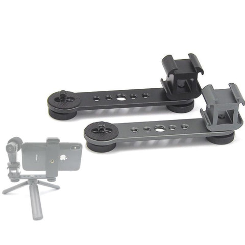Triple Cold Shoe Mount Bracket Extension Bar With 1/4 Inch &amp; 3/8 Inch -CE00470-Veeddydropshipping