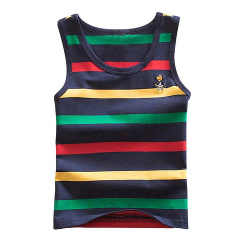 Children Girls Boys Vest Kids Combed Cotton Sleeveless Tops-Veeddydropshipping