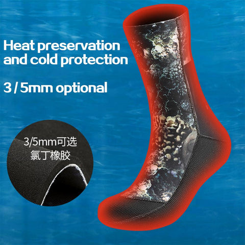 Diving Socks 5mm/3mm CR neoprene diving socks diving socks Camouflage beach -OS00158-Veeddydropshipping