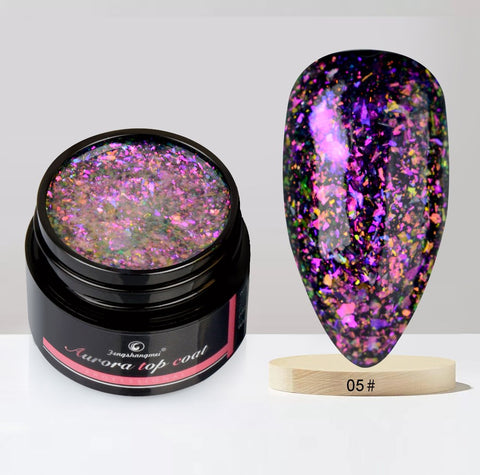 5g Aurora Gel Nail Polish Top Coat Hybrid Gel Varnish Clear -BH01015-Veeddydropshipping