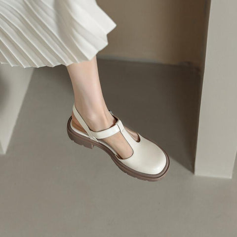 Toe Chunky Heel Women Sandals Women Mary Janes Split-BS00875-Veeddydropshipping