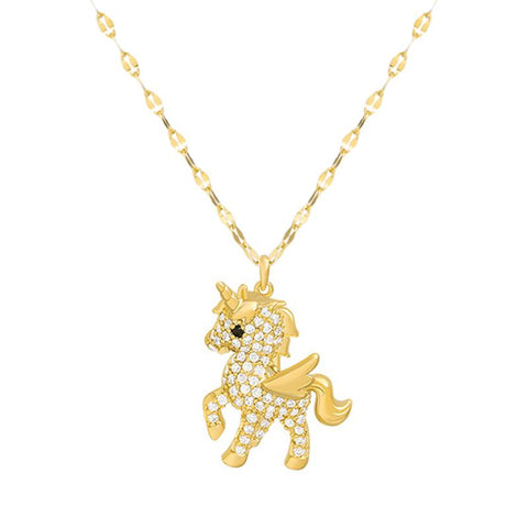 Lovely Bear  Dolphins Necklaces for women golden-JW01273-Veeddydropshipping