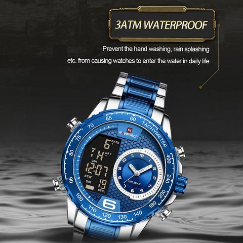 Luxury Brand New Watch Stainless Steel Dual Display Quartz -JW00796-Veeddydropshipping