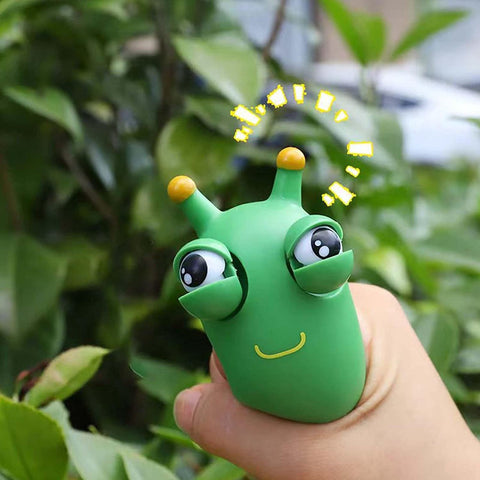 Funny Eyeball Burst Squeeze Toy Green Eye Caterpillar Pinch-TB01521-Veeddydropshipping