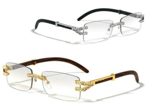 Quavo Migos Rimless Diamond SQUARE Frame-MF00831-Veeddydropshipping