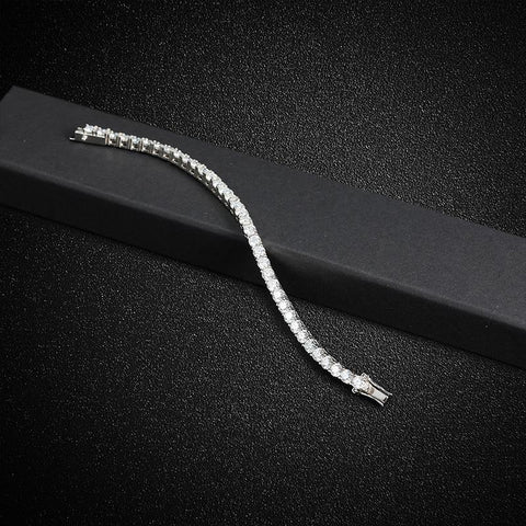 4mm Moissanite Sparkling Full Diamond GRA 925 Sterling-JW00001-Veeddydropshipping