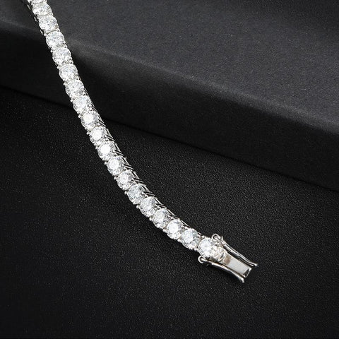 4mm Moissanite Sparkling Full Diamond GRA 925 Sterling-JW00001-Veeddydropshipping