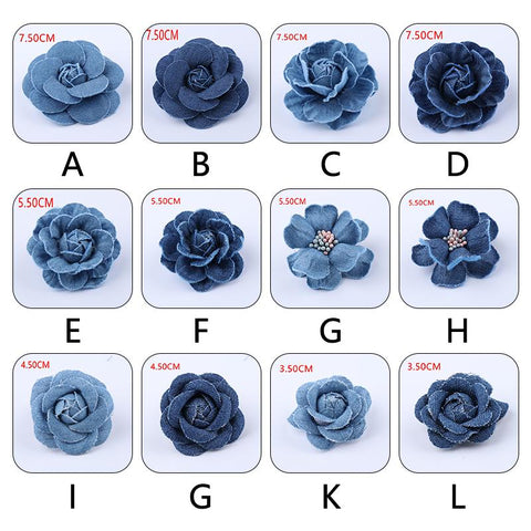 Denim Fabric Flowers Clothes Hats-HA00754-Veeddydropshipping