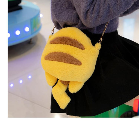 Pokemon Pikachu Plush Doll Kawaii Toy Brand Street Strap Bag-TB00074-Veeddydropshipping