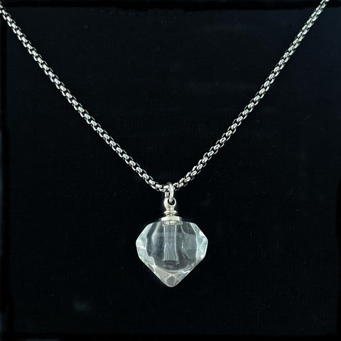 DIY Water Drop Chain Necklace Unisex Crystal Perfume Bottle Blood-JW01283-Veeddydropshipping