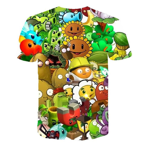 Plants vs Demons Summer T-shirt funny t shirt Boys Girls T-Shirt 3d Print-TB01146-Veeddydropshipping