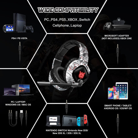 Professional Gaming Wired  Headphone with Mic LED Backlight-Veeddydropshipping