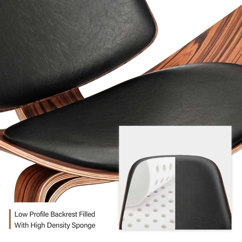 Replica Palisander Lounge Shell Chair Nordic-HA01661-Veeddydropshipping