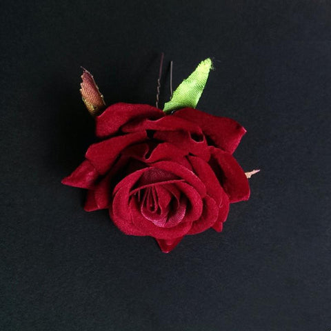 Hairpins Wedding Hair Accessories Rose Flower Hair Jewelry -JW00493-Veeddydropshipping