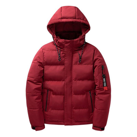 Casual Black Windproof Overcoats Jacket Detachable-Veeddydropshipping