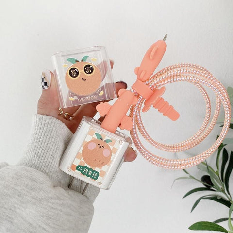 Cartoon Fruit Letter Charging Cover Charging Data Line Protector-Veeddydropshipping