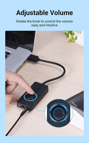 USB Sound Card Audio Interface External Jack Mic Speaker-CO00101-Veeddydropshipping