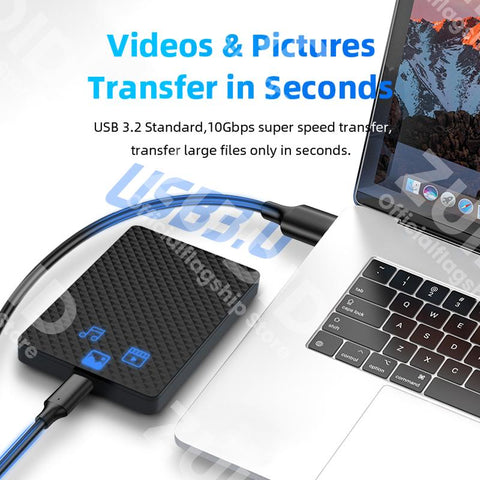 10Gbps USB3.2 to USB Type C SuperSpeed Data Cable for SSD M2 Enclosure NVME M2 3A-PA01026-Veeddydropshipping