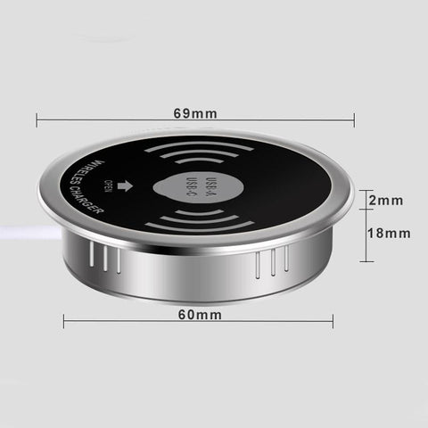 3 in 1 Desk Embeded Wireless Charger-Veeddydropshipping
