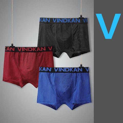 England Ice Silk Breathable Boxers for Big Dicks Prostate Massage-MF01466-Veeddydropshipping