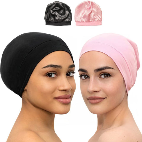 Lined Sleeping Beanie Hat Bamboo Headwear-Veeddydropshipping