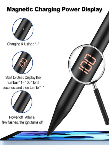 Pencil with LED Power Display, Palm Rejectio-Veeddydropshipping