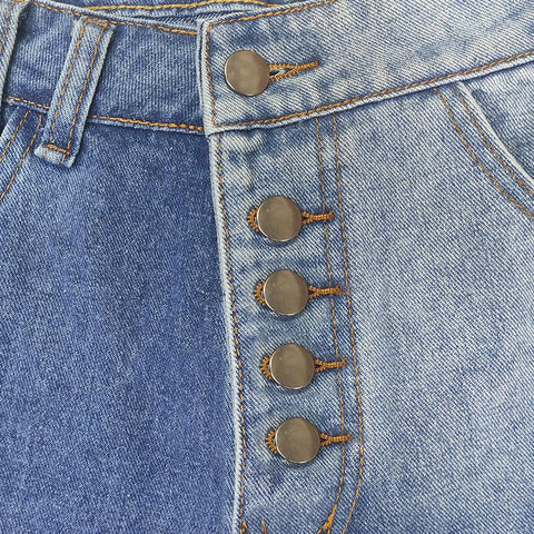 Women jeans pants fashion high waist  Street dress-WF00355-Veeddydropshipping
