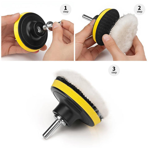 Car Polishing Sponge Pad Kit Wool Waxing Buffing Sponge-AM00479-Veeddydropshipping