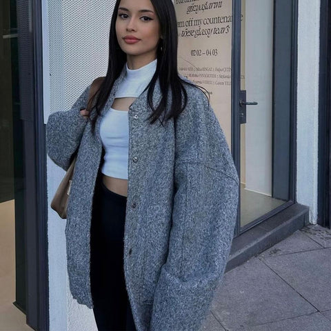 Fashion leisure Jacket Coat Vintage Long Sleeve-WF00158-Veeddydropshipping