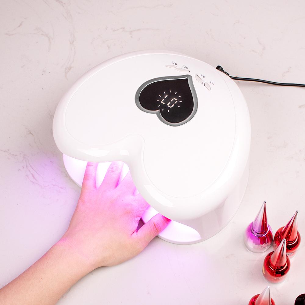 Nail Dryer Red Light Heart Shape for Curing Polish Gels-BH01089-Veeddydropshipping