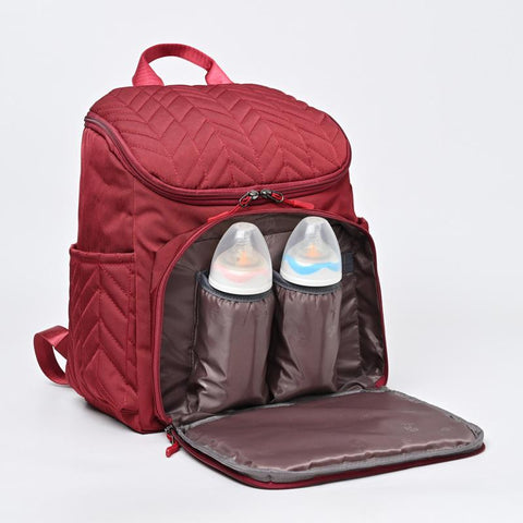 Portable Diaper Bag Large Capacity Embroidered Mother and Baby Bag-TB00232-Veeddydropshipping