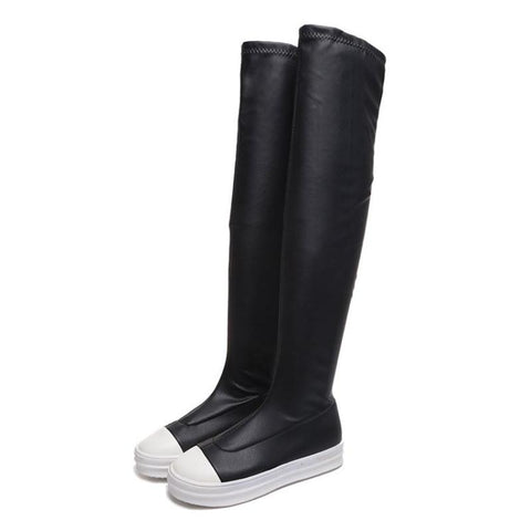 Women Boots Black Over the Knee Boots Sexy Female Autumn-BS00979-Veeddydropshipping