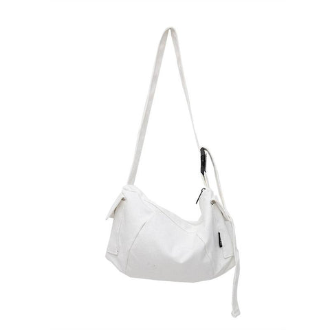 Nylon Shoulder Bag for Men and Women Lightweight Solid Color-BS00385-Veeddydropshipping