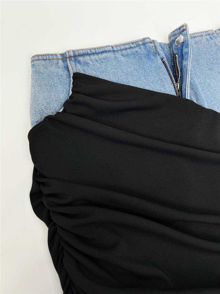 Women High Waist Denim Maxi Skirt-Veeddydropshipping