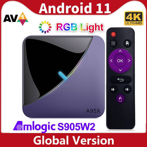 RGB Light Android 11 TV Box A95X F3 Air II 4GB 64GB Dual Wifi 4K 60fps BT5.0 -CE00807-Veeddydropshipping