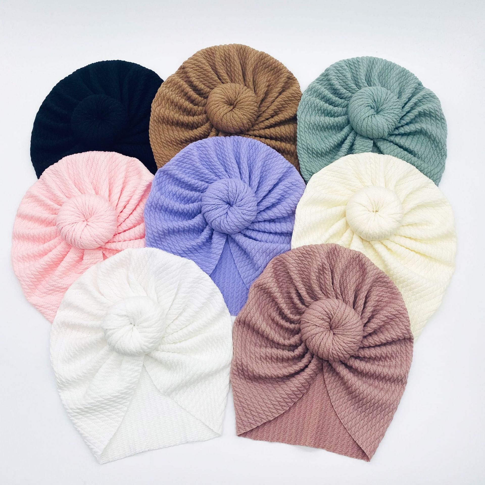 Knotted Hats for Baby Girl Beanie Bow Headband Infant Turban Newborn Head Accessories-Veeddydropshipping-4
