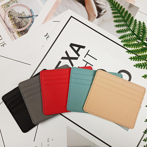 Mini ID Card Business Credit Card Case PU Leather Ultra-thin-BS00572-Veeddydropshipping