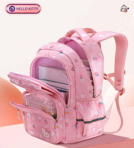 Sanrios Hellokitty Schoolbag Cartoon Strawberry Kitty Cat Bags-TB00064-Veeddydropshipping